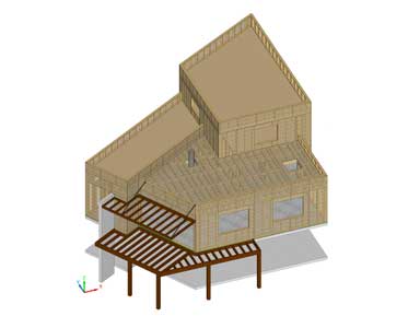 plan maison ossature bois charpentes et creations