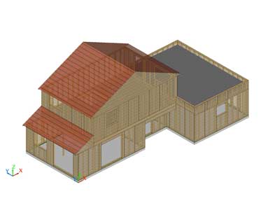 plan maison ossature bois exemple